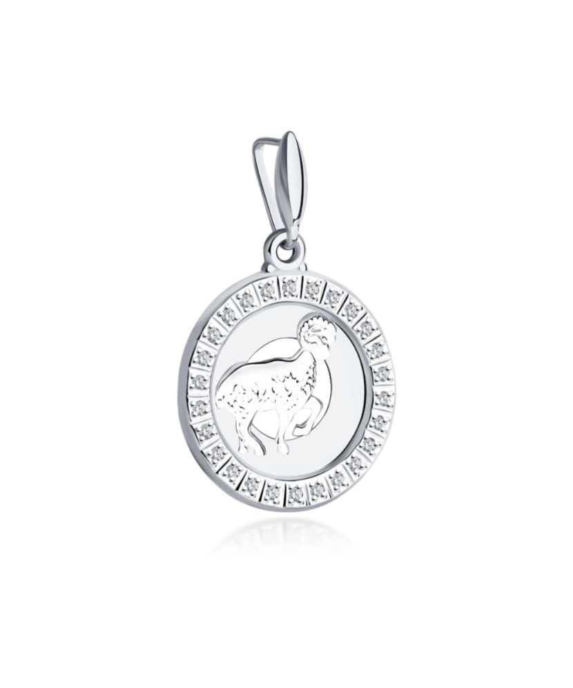 Sudraba piekariņš ar cirkonijiem "Auns" - Goldinga