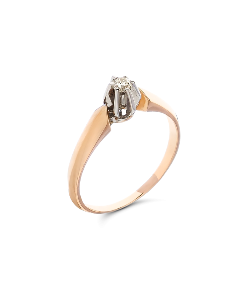 Золотое кольцо с бриллиантом