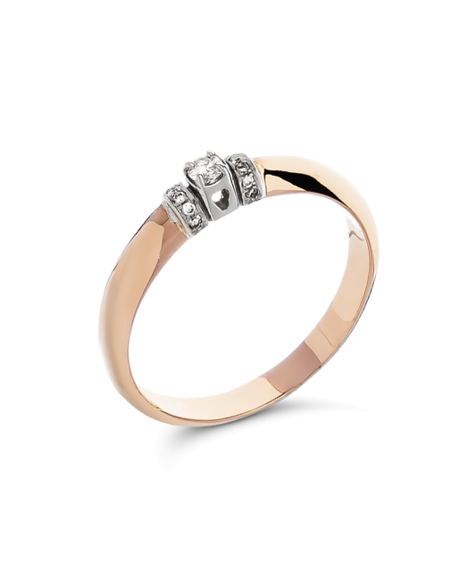 Золотое кольцо с бриллиантами