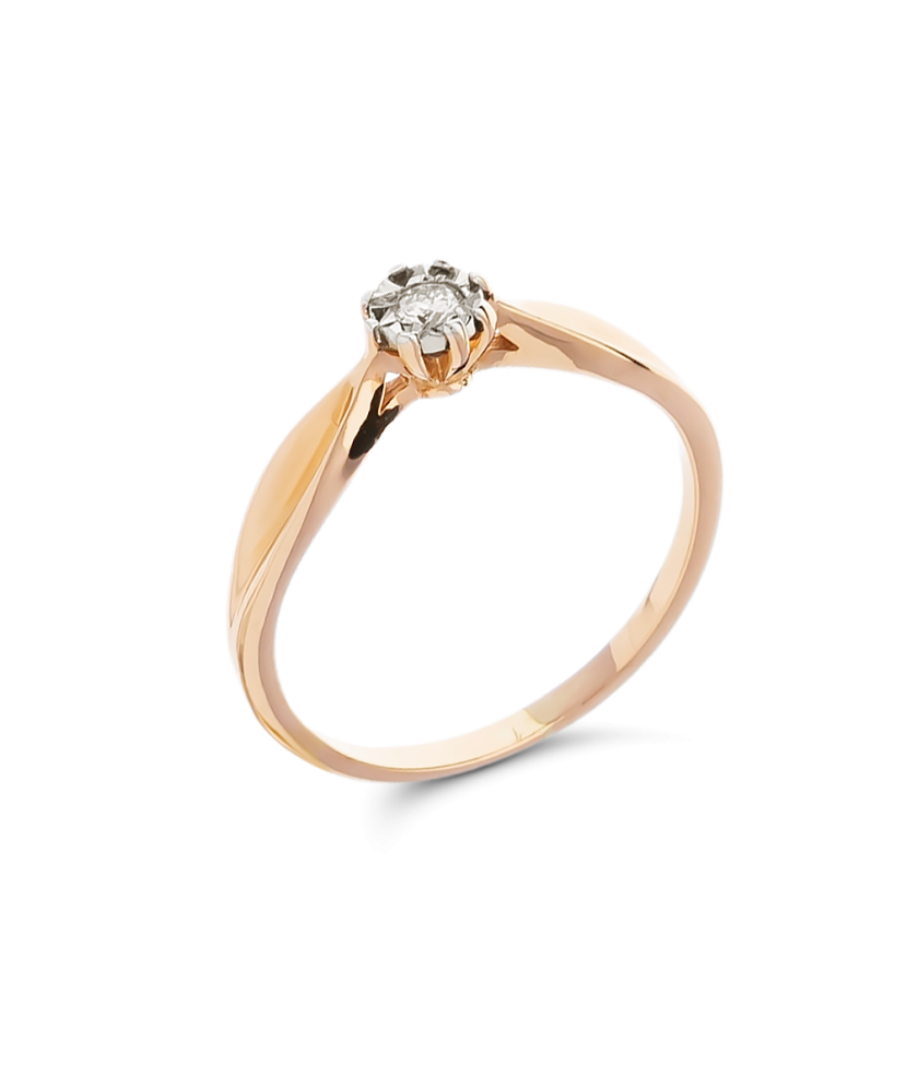 Zelta gredzens ar briljantu - Goldinga