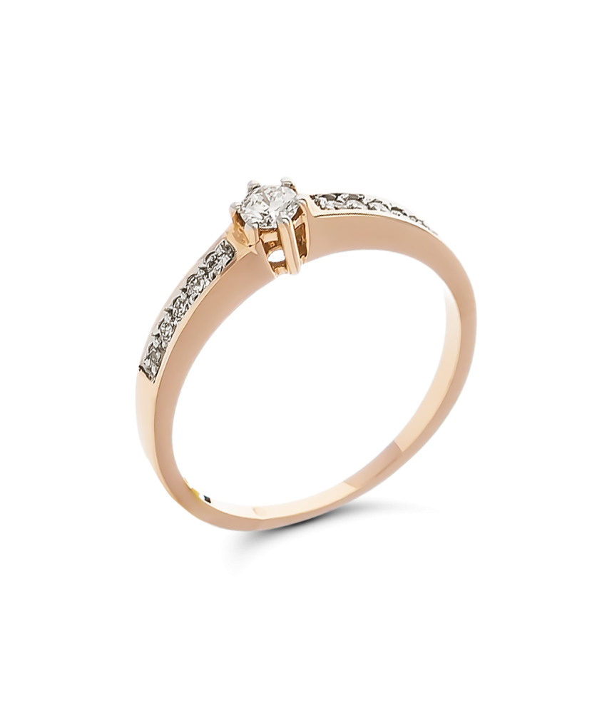 Золотое кольцо с бриллиантами