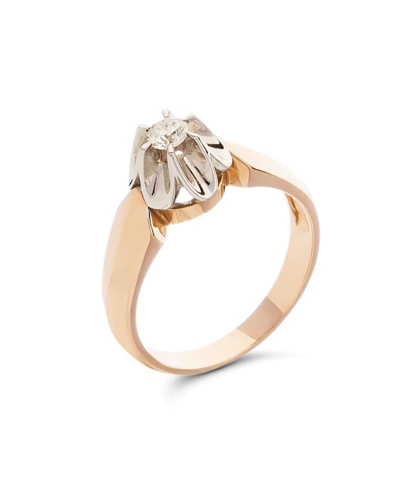 Zelta gredzens ar briljantu - Goldinga