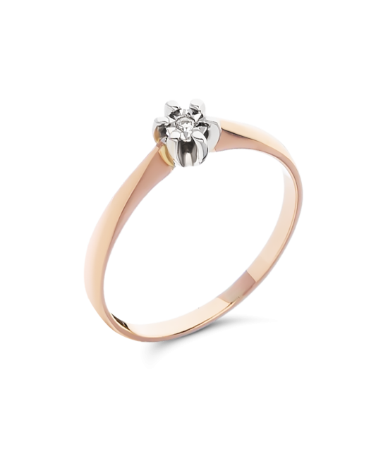 Zelta gredzens ar briljantu - Goldinga