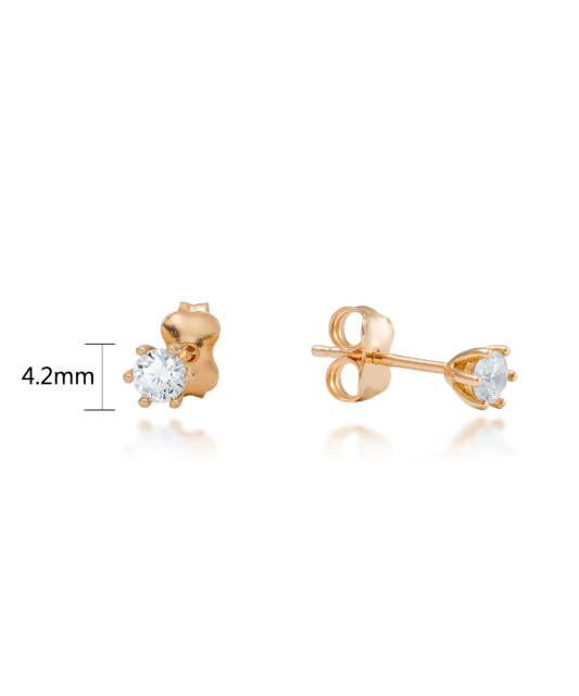 Золотые серьги с цирконами