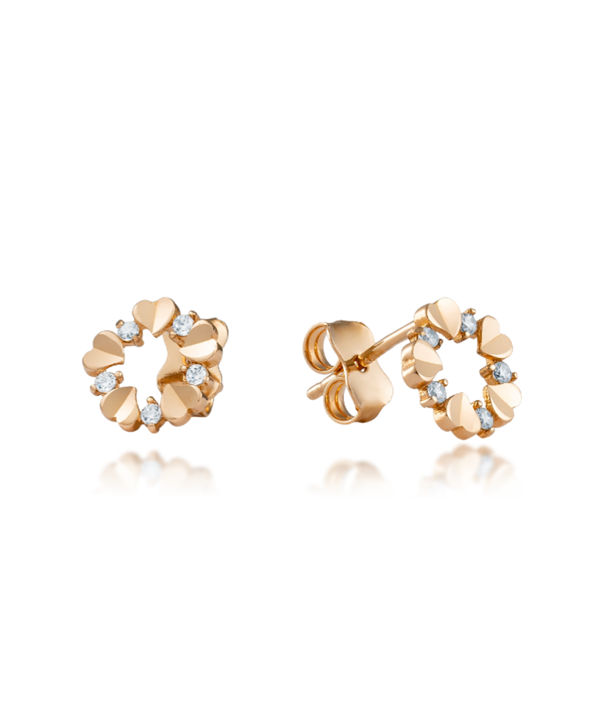 Zelta auskari ar cirkonijiem - Goldinga