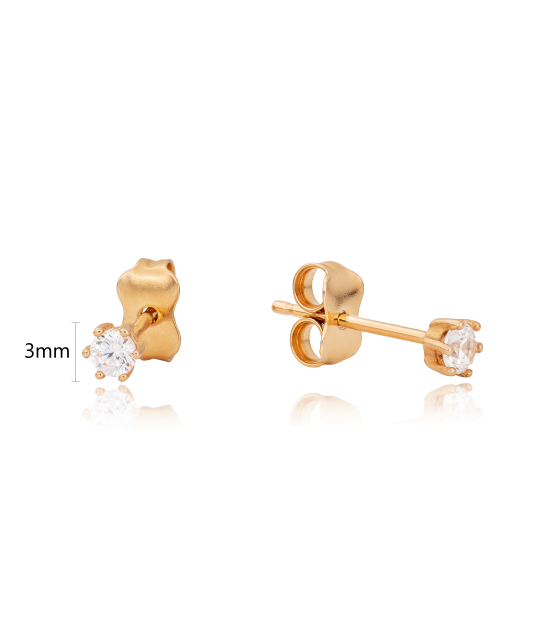 Zelta auskari ar cirkonijiem - Goldinga