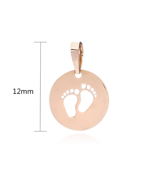 Золотая подвеска "Следы ножек"