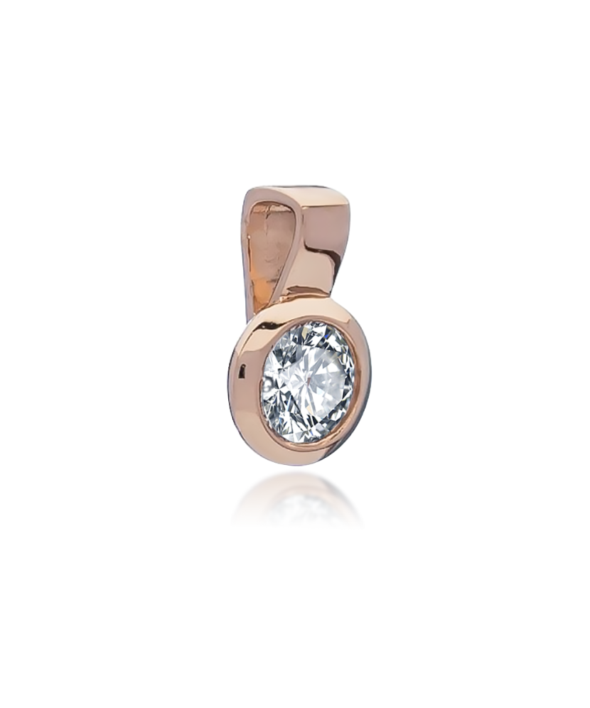 Золотая подвеска с цирконом