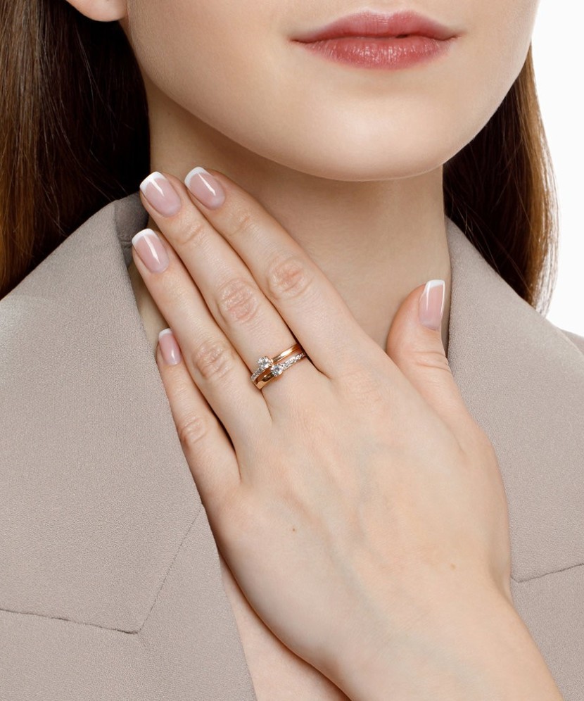 Zelta gredzens ar cirkonijiem - Zelta Gredzeni - Goldinga