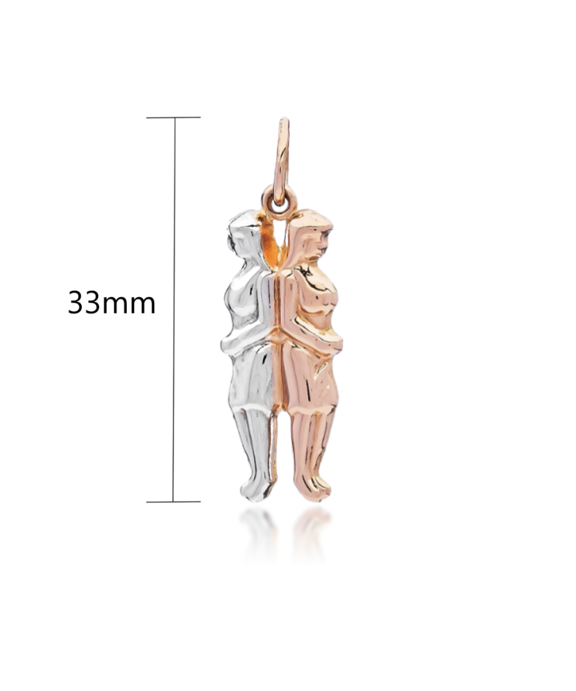 Золотая подвеска "Близнецы"