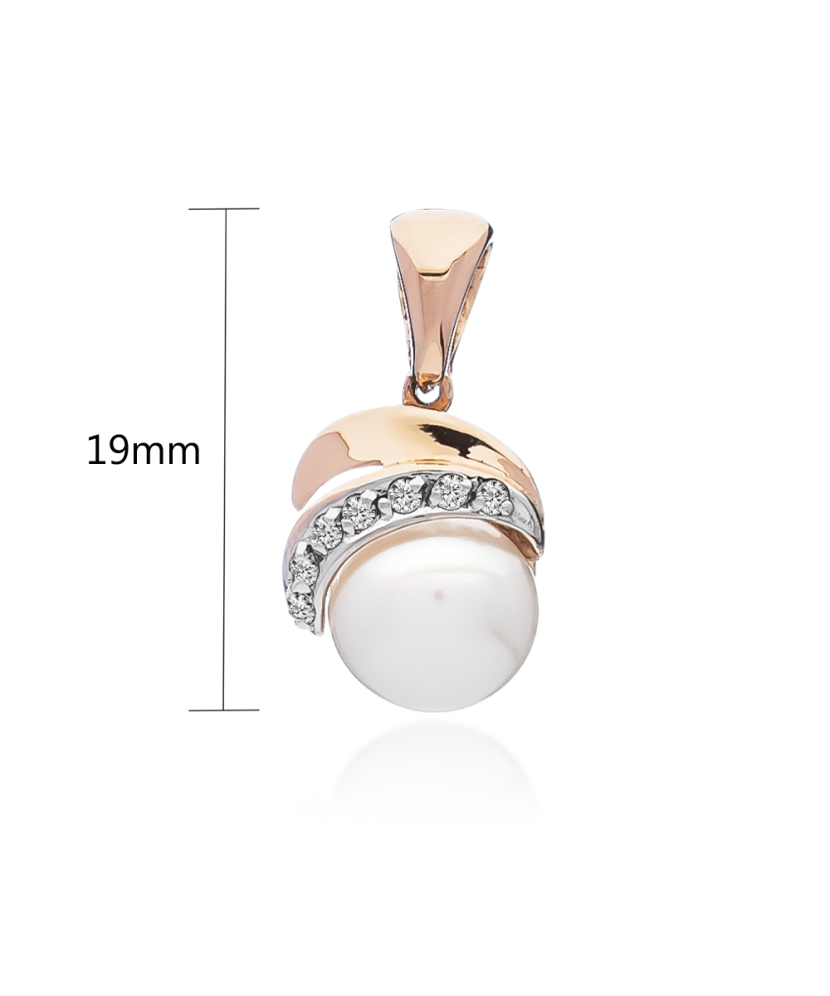 Zelta piekariņš ar pērlēm un cirkonijiem - Goldinga