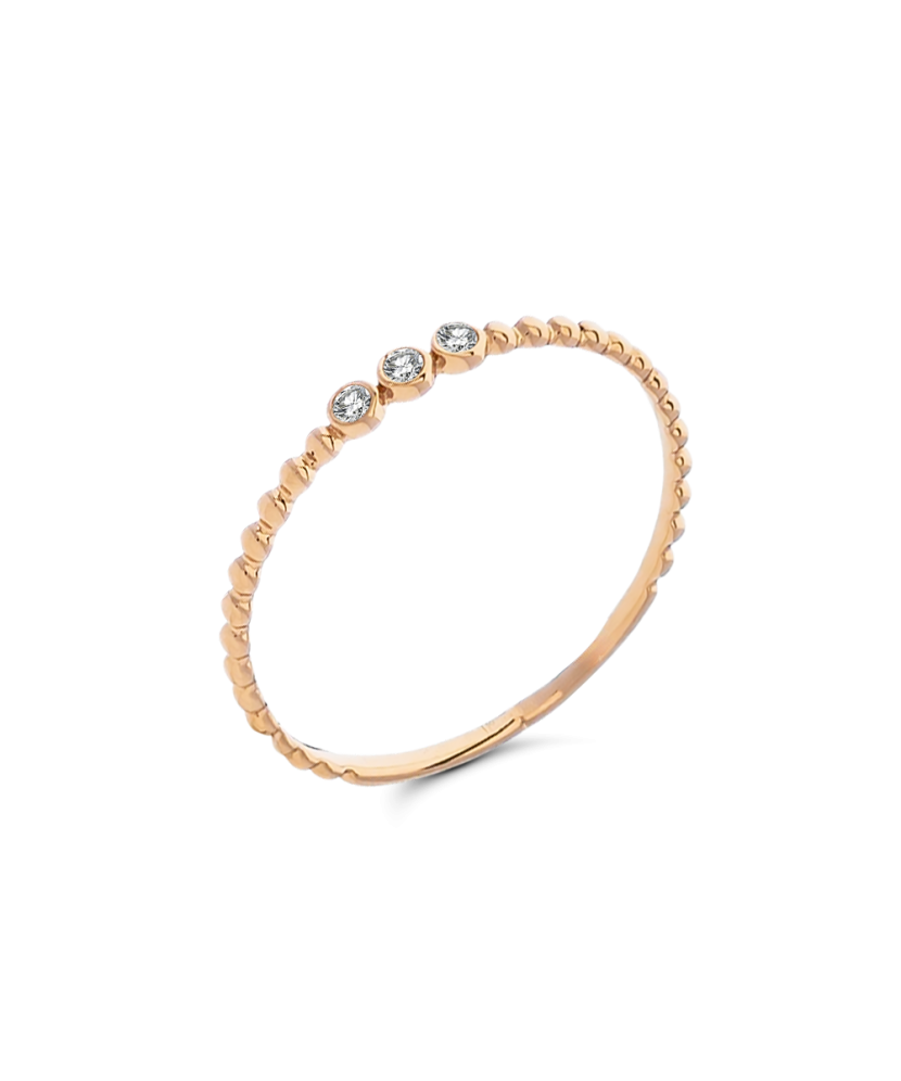 Zelta gredzens ar cirkonijiem - Goldinga