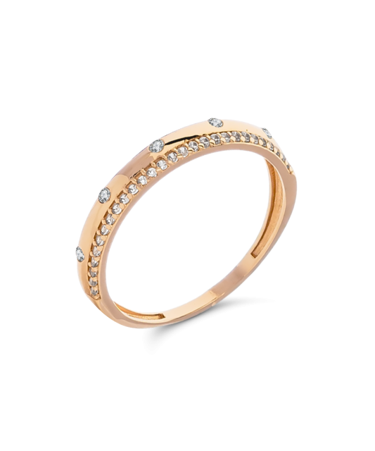 Zelta gredzens ar cirkonijiem - Goldinga