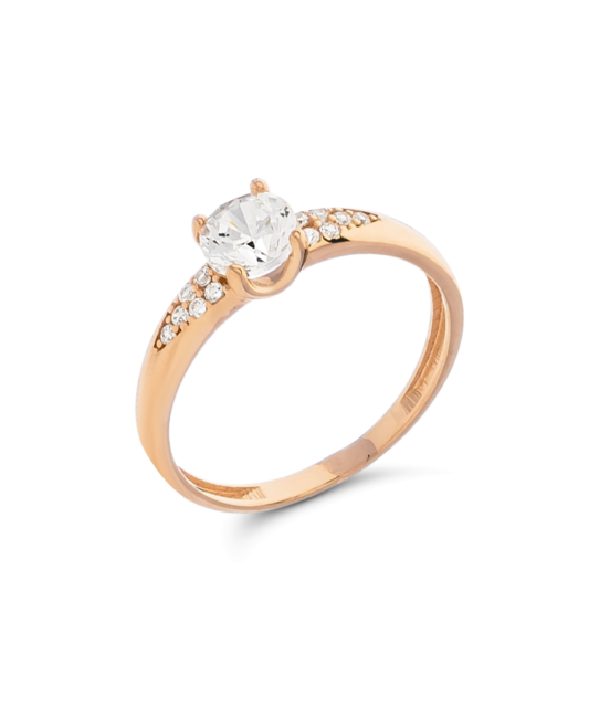 Zelta gredzens ar cirkonijiem - Goldinga