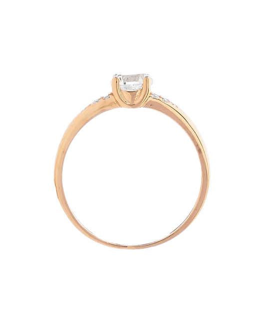 Золотое кольцо с цирконами