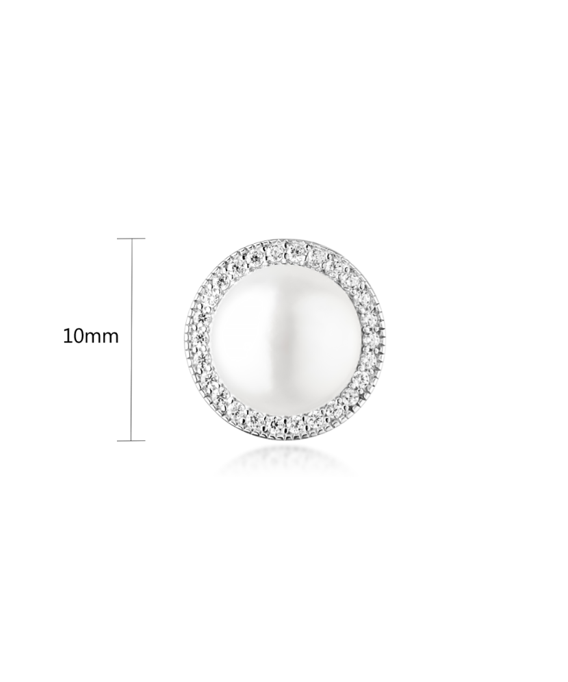 Sudraba piekariņš ar pērlēm un cirkonijiem - Goldinga