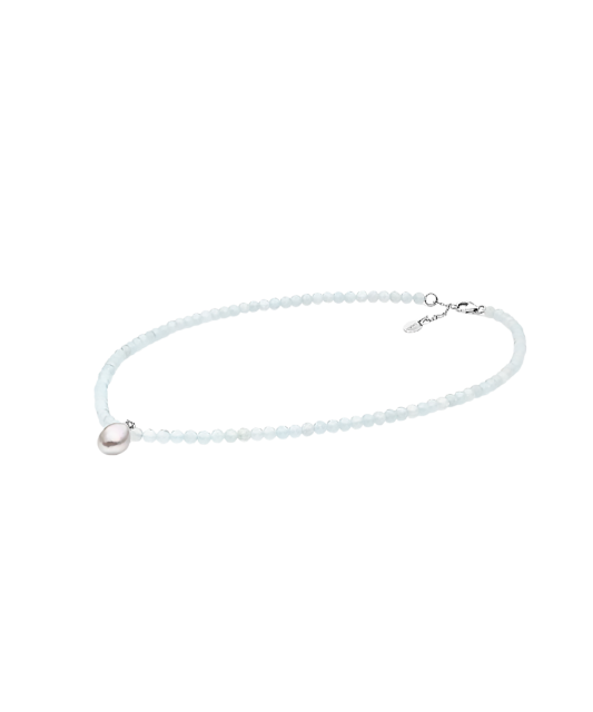 Kaklarota ar pērlēm un akvamarīniem - Goldinga