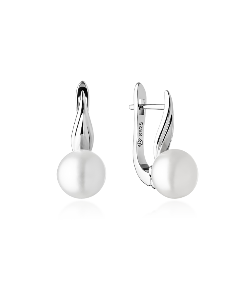 Sudraba auskari ar pērlēm - Goldinga