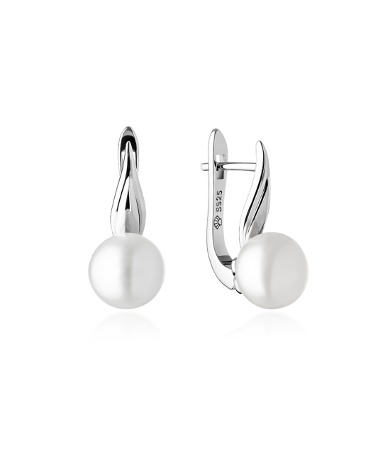 Серьги из серебра с жемчугом