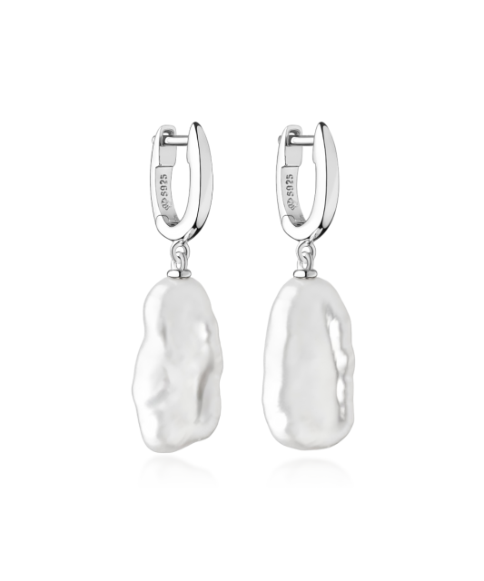 Sudraba auskari ar pērlēm - Goldinga