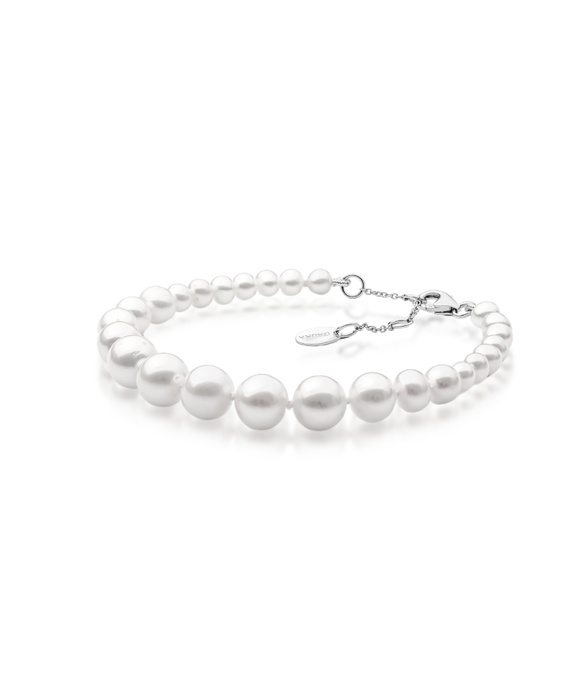 Жемчужный браслет с серебром
