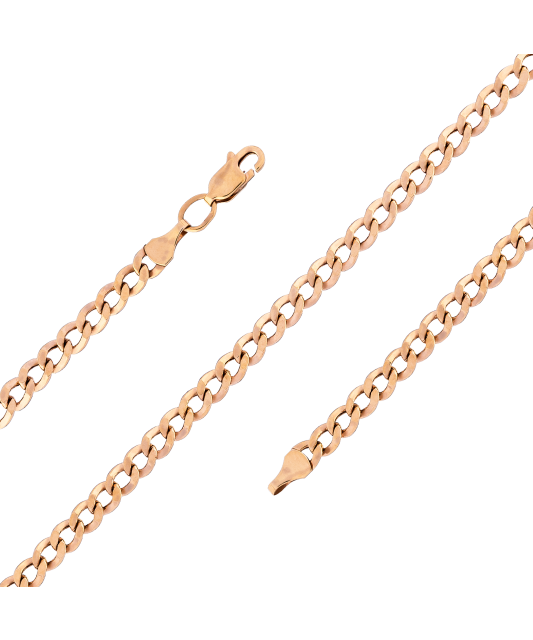 Золотой браслет "Curb" 4.6mm