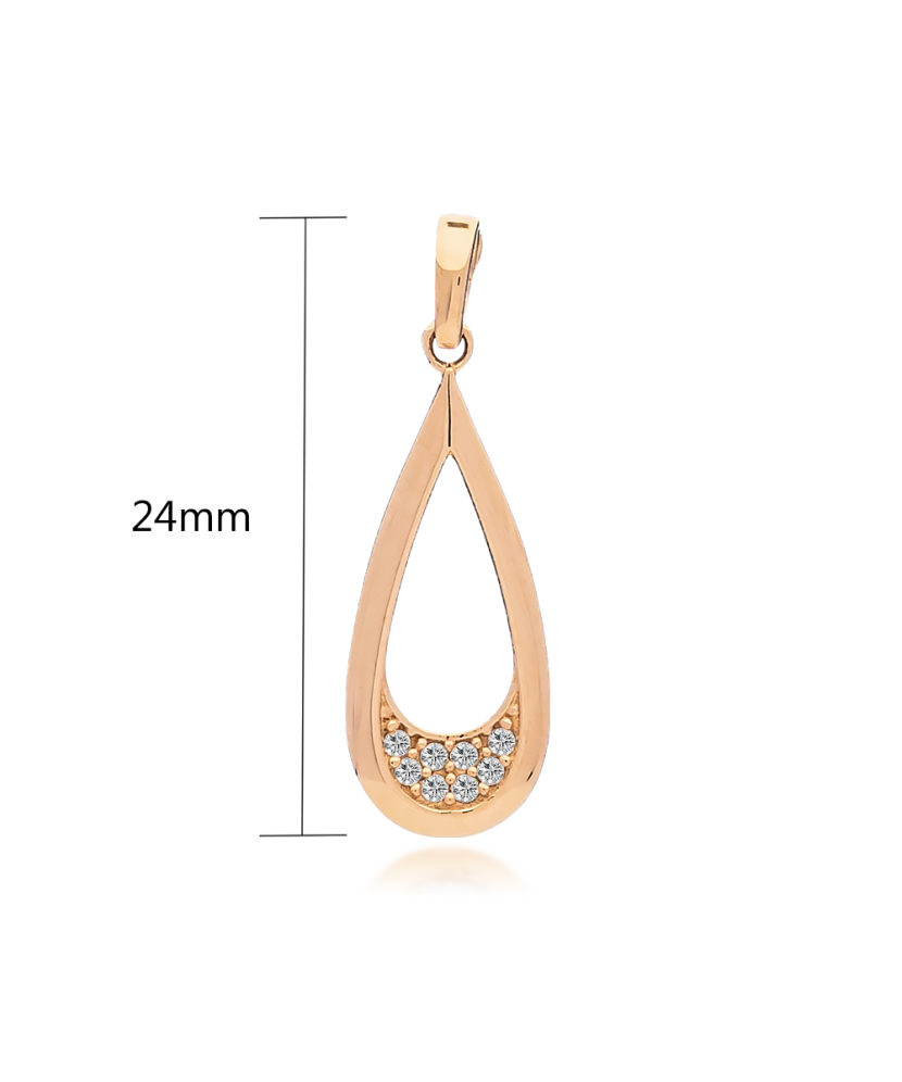 Золотая подвеска с цирконами