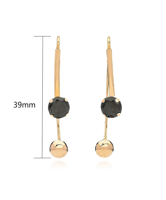 Zelta auskari ar cirkonijiem - Goldinga