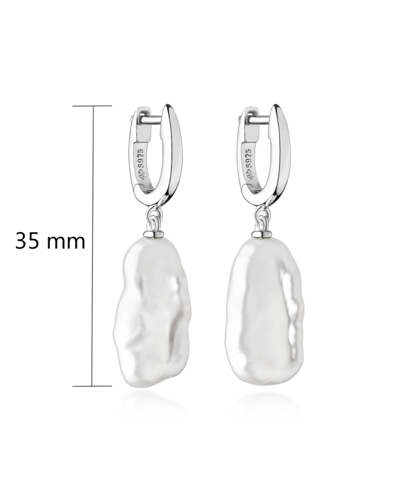 Sudraba auskari ar pērlēm - Goldinga