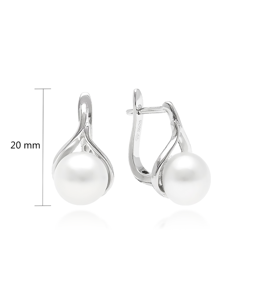 Серьги из серебра с жемчугом