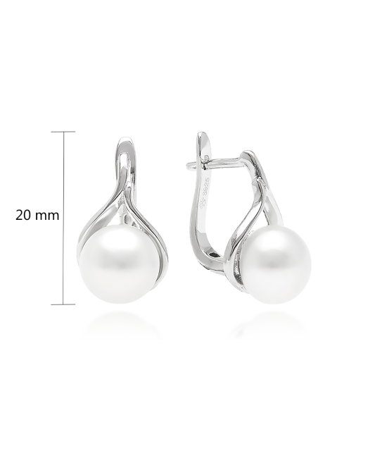 Sudraba auskari ar pērlēm - Goldinga