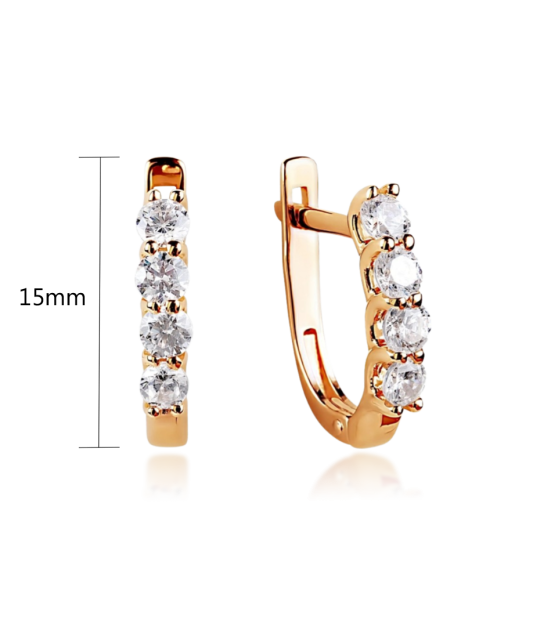 Zelta auskari ar kristāliem - Goldinga