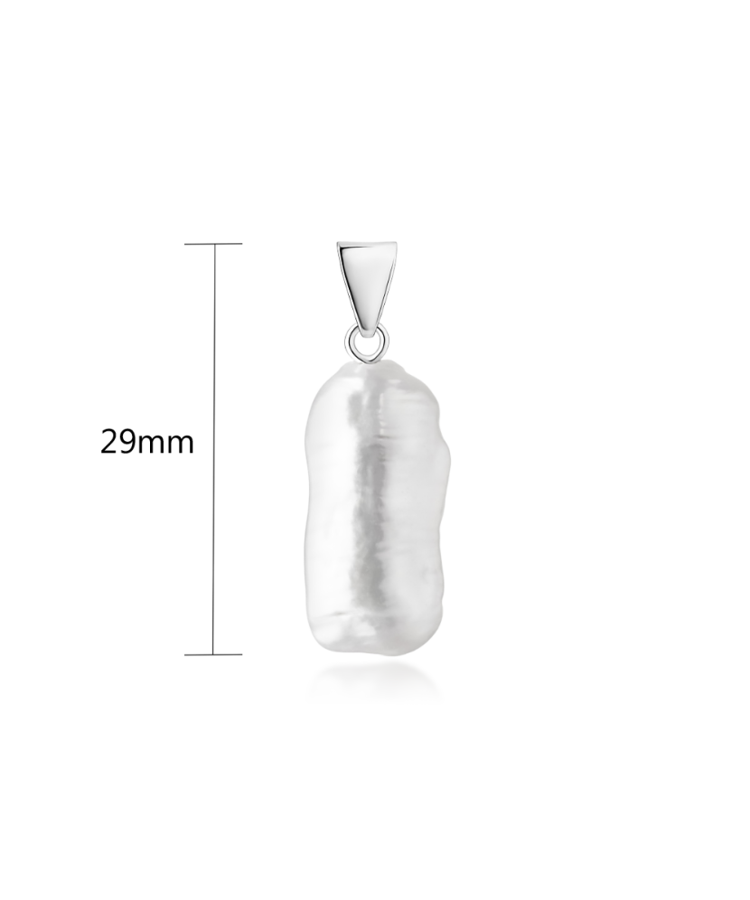 Серебряная подвеска с жемчугом