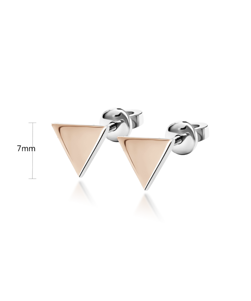 Apzeltīti sudraba auskari "Trīsstūris" - Goldinga