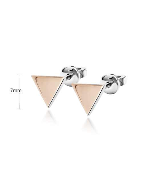 Apzeltīti sudraba auskari "Trīsstūris" - Goldinga