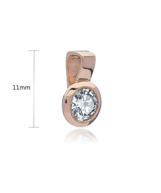 Золотая подвеска с цирконом