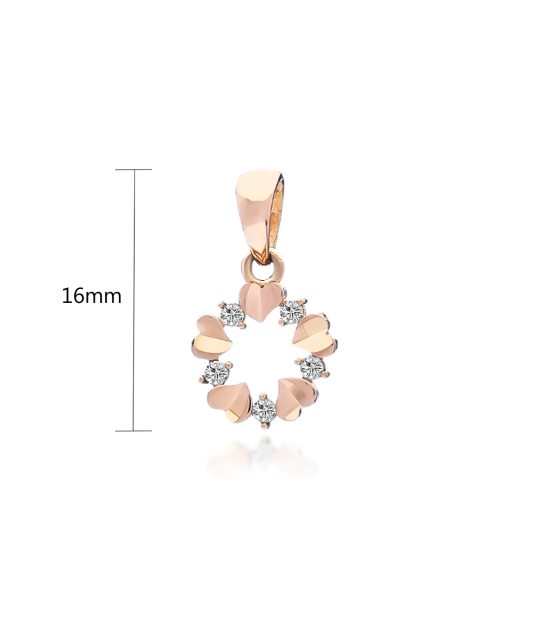 Zelta piekariņš ar cirkonijiem "Siržu kronis" - Goldinga