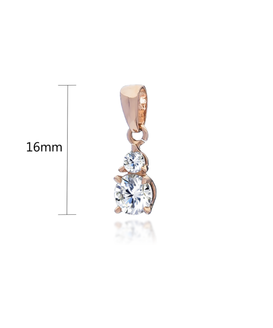 Золотая подвеска с цирконами