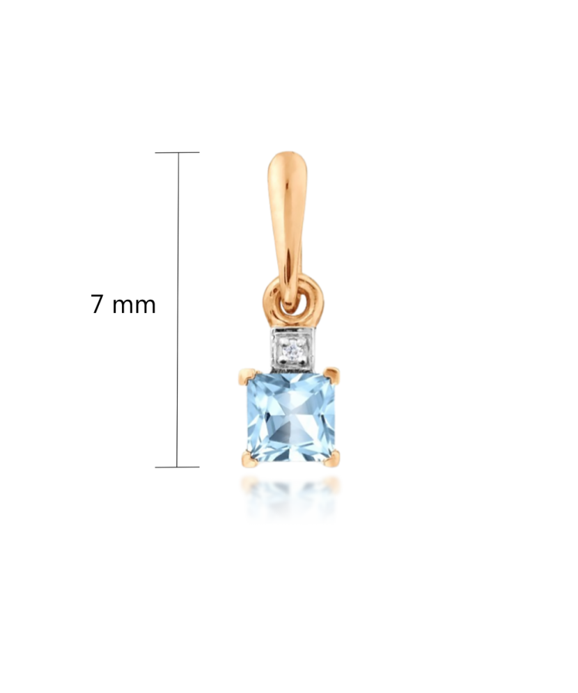 Zelta piekariņš ar Londonas topāzu un cirkonijiem - Goldinga