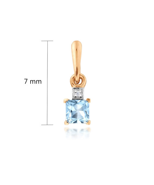 Zelta piekariņš ar Londonas topāzu un cirkonijiem - Goldinga