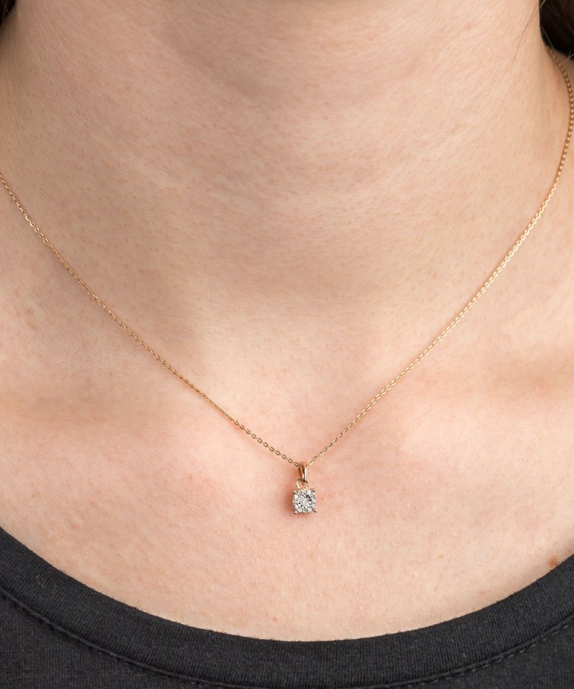 Золотой подвеска с бриллиантами