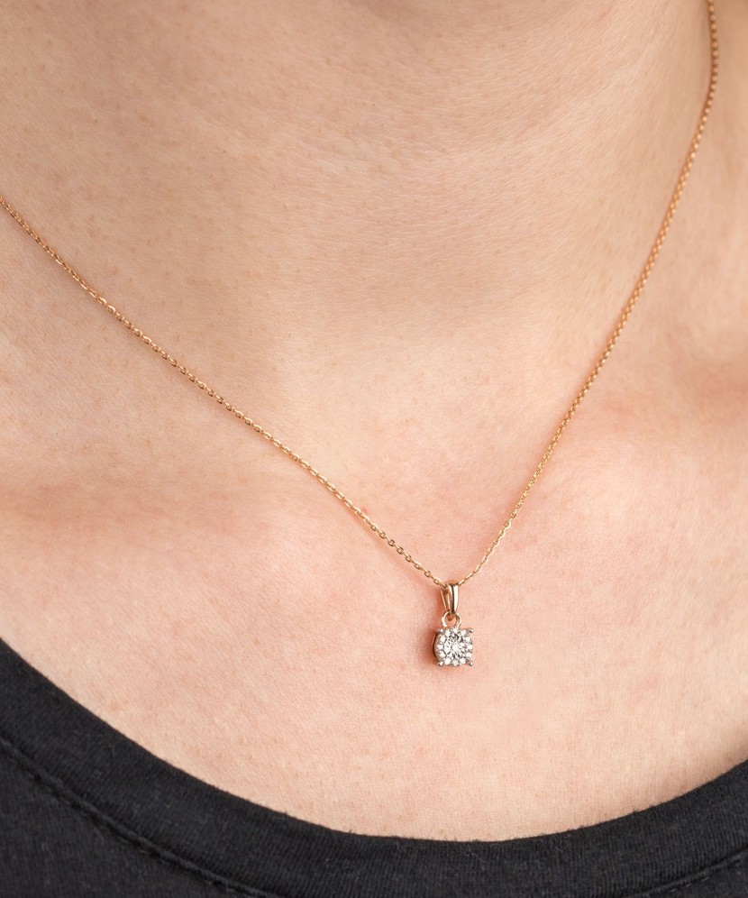 Золотой подвеска с бриллиантами