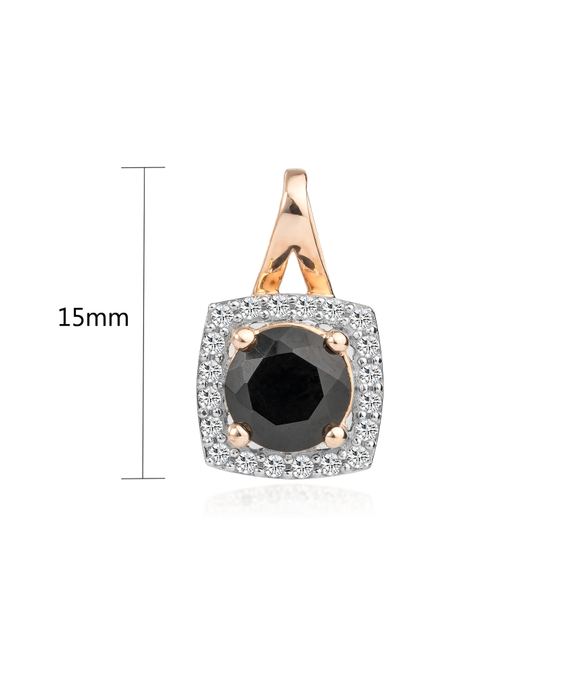 Золотой кулон с бриллиантами и шпинелью