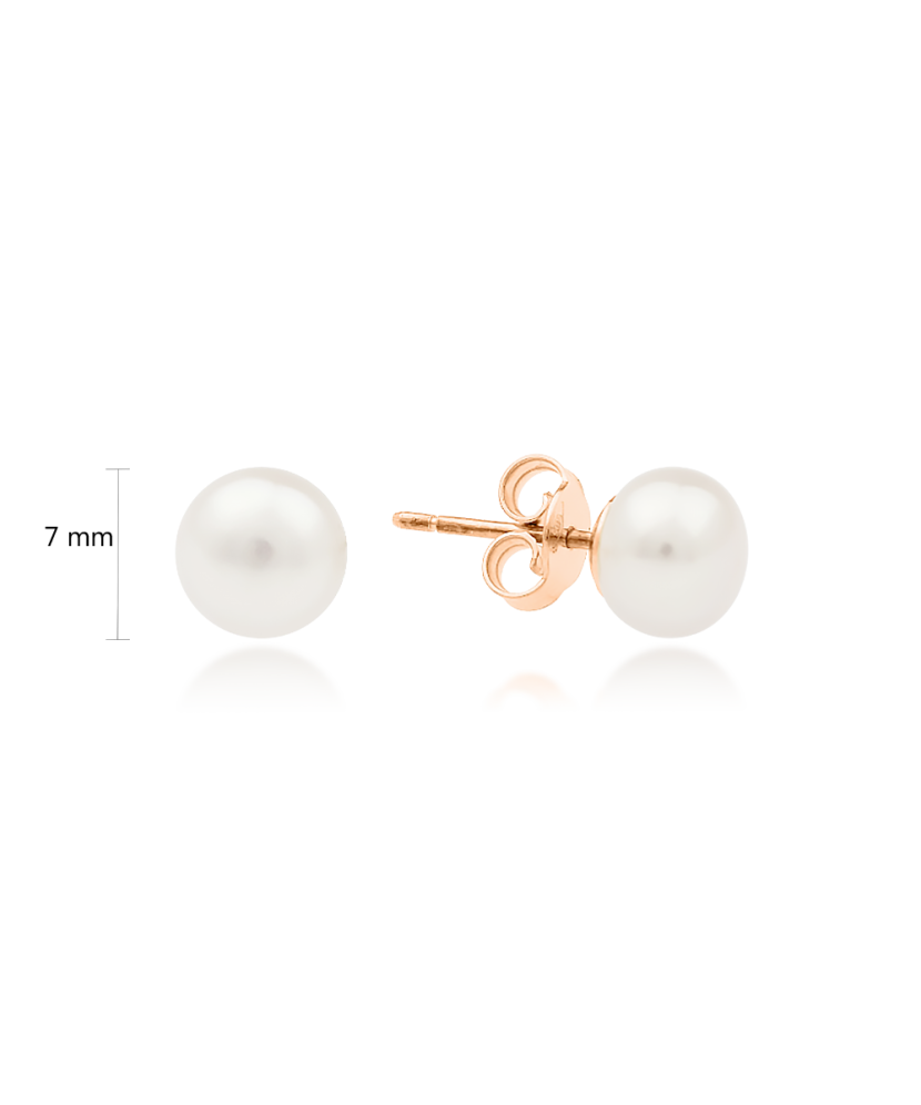 Zelta auskari ar pērli 7mm - Goldinga