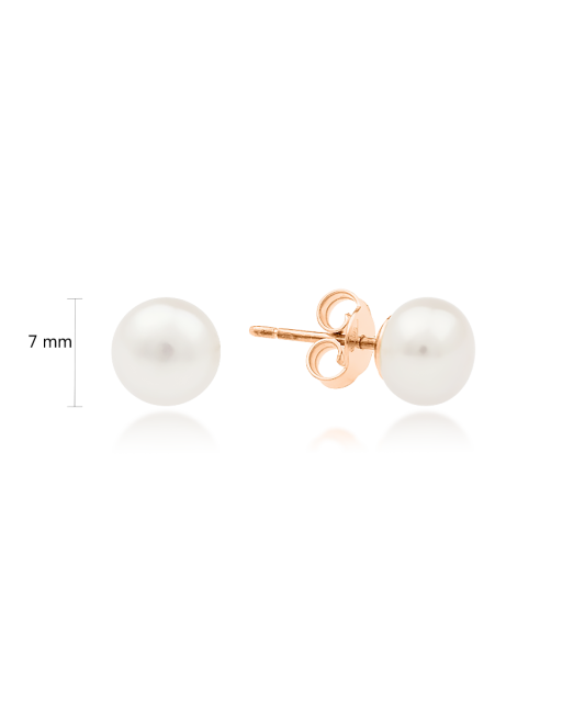 Zelta auskari ar pērli 7mm - Goldinga