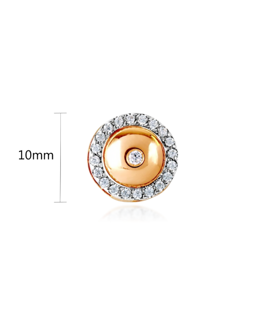 Dubults zelta piekariņš ar cirkonijiem - Goldinga