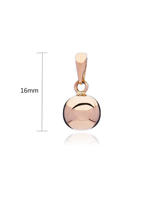 Золотая подвеска "Шарик"