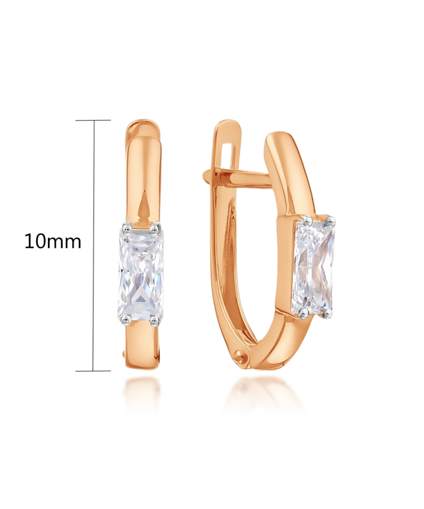 Zelta auskari ar cirkonijiem - Goldinga