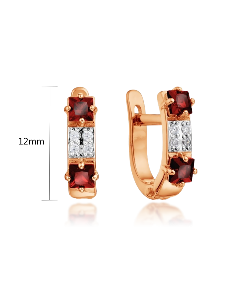 Zelta auskari ar cirkonijiem - Goldinga