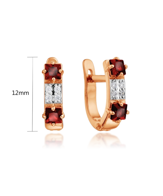 Золотые серьги с цирконами